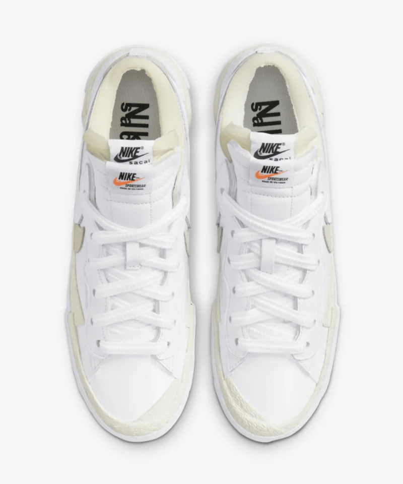 送料込/国内最安値】新品NIKE BLAZER LOW/SACAI White Patent