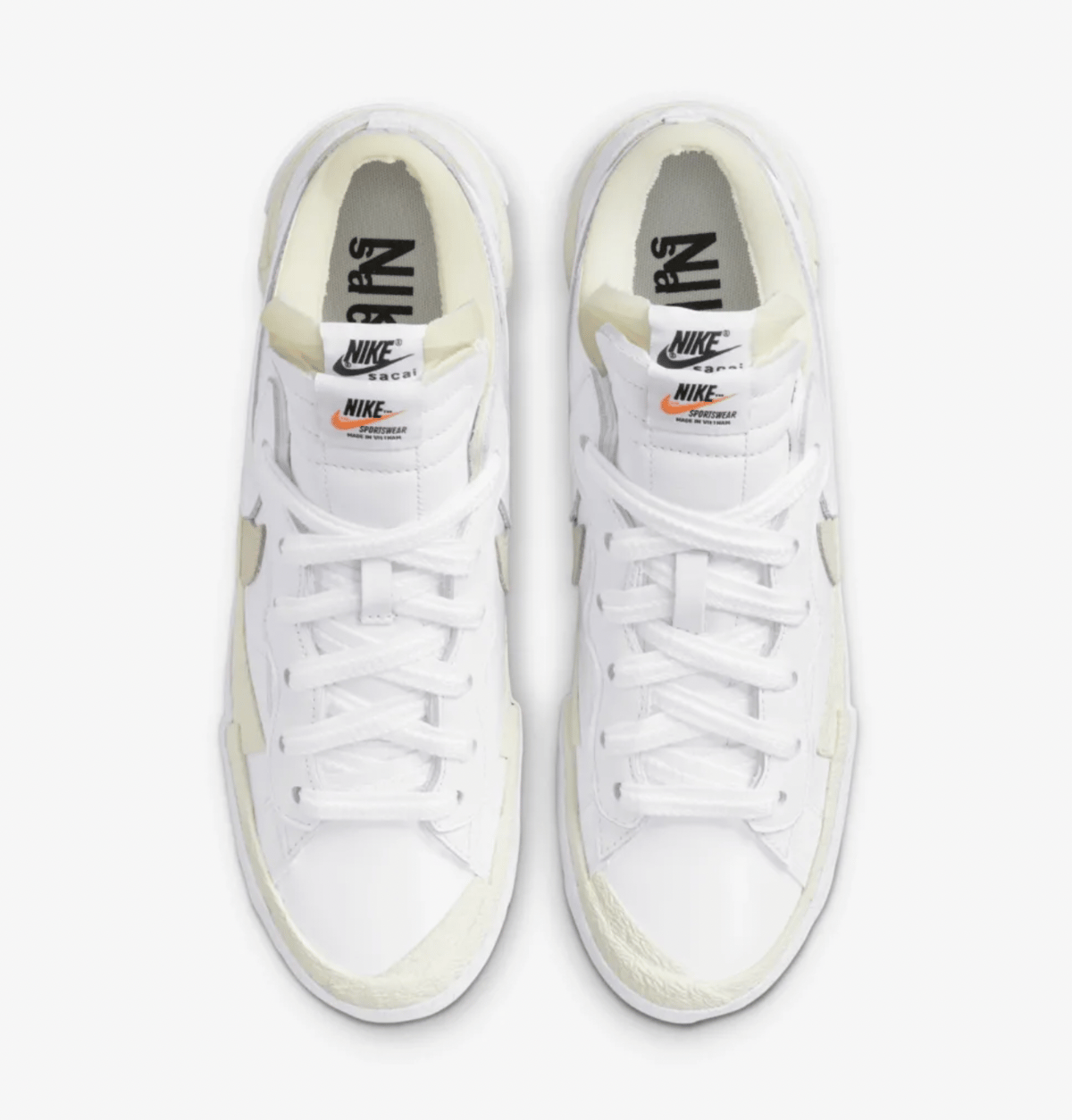 送料込/国内最安値】新品NIKE BLAZER LOW/SACAI White Patent