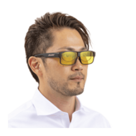 ☆夜の視界がスッキリはっきり、対向車のライトの眩しさが激減！／ZE-OG06N ジーロット  ナイトドライブオーバーグラス