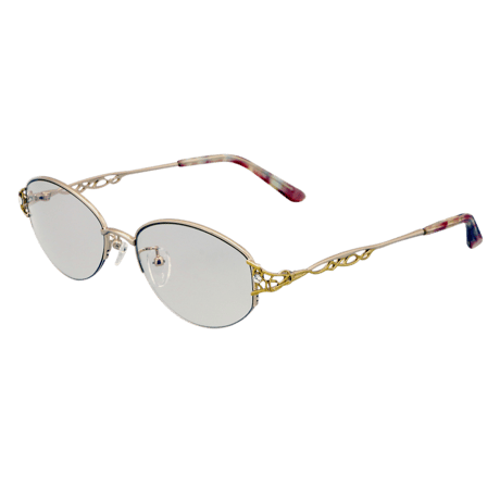 ☆有害な光からしっかりと眼を守る”掛けて歩ける老眼鏡”／AW-363RSC Zealot UV&Blue cut 境目の無い累進多焦点遠近両用シニアグラス（婦人用）