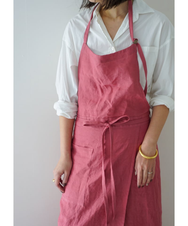 首掛けスリットエプロン ローズピンク | E'PICE