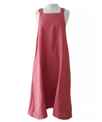 クロスエプロン　ローズピンク