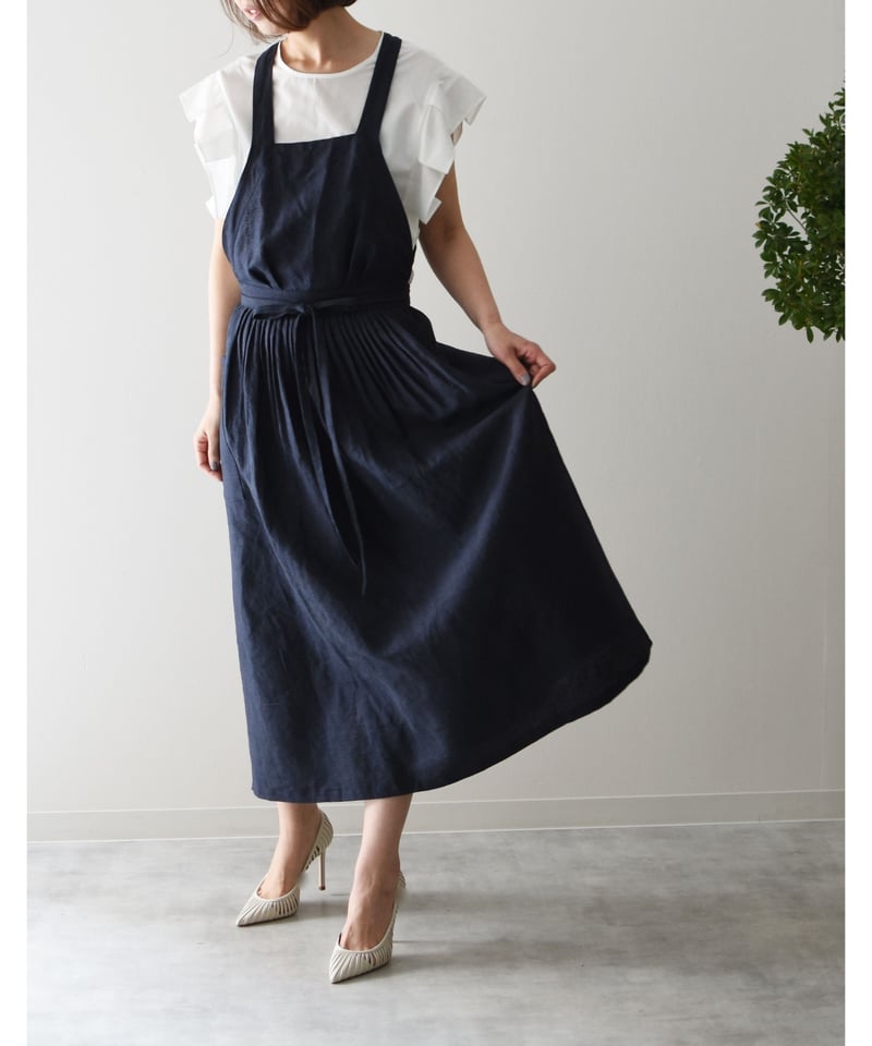 エプロンドレス ドレッシーライン ネイビー | E