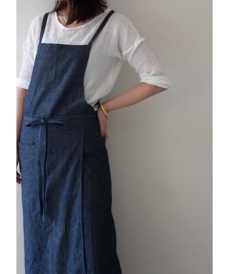 限定デニム　スリットエプロン