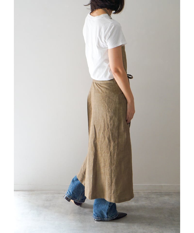 首掛けスリットエプロン モカ | E'PICE