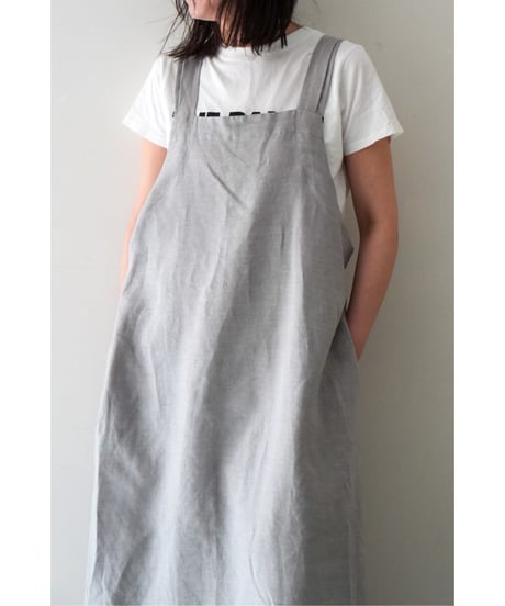 クロスエプロン　限定ペールグレー
