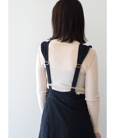 リボンクロスエプロン　ブラック