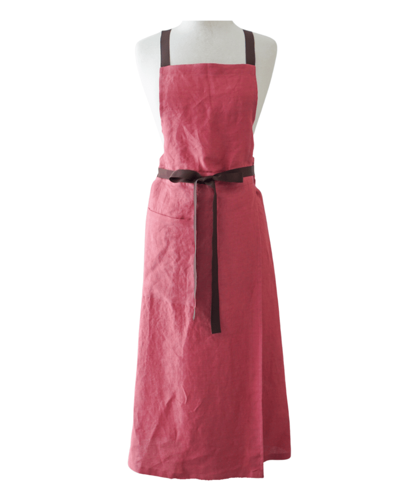 リボンスリットエプロン ローズピンク | E'PICE