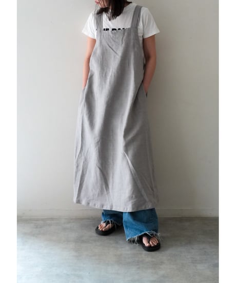 クロスエプロン　限定ペールグレー