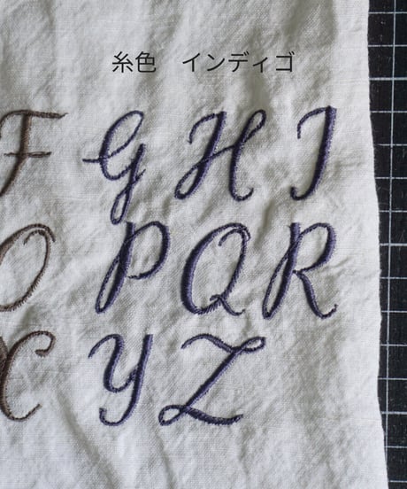 イニシャル刺繍◆①アルファベットと位置選択◆刺繍①と②色選択を一緒にご注文ください