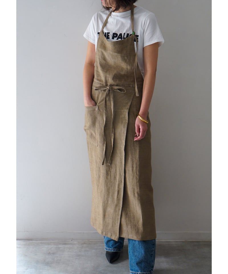 首掛けスリットエプロン モカ | E'PICE