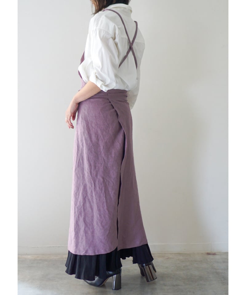 新品タグ付き　ブラック＆ロータスピンクローブエプロン ARB63 楽天市場】エプロン ブランド 高級 おしゃれ ワンピース アーム