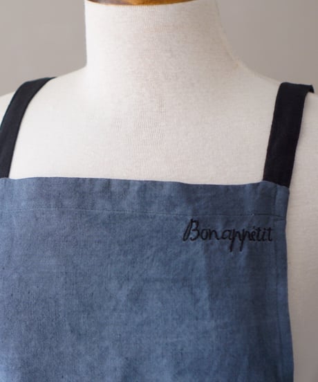 Bon appetit メッセージ刺繍◆①イニシャル選択◆刺繍①と②色選択を一緒にご注文ください