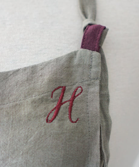 イニシャル刺繍◆①アルファベットと位置選択◆刺繍①と②色選択を一緒にご注文ください