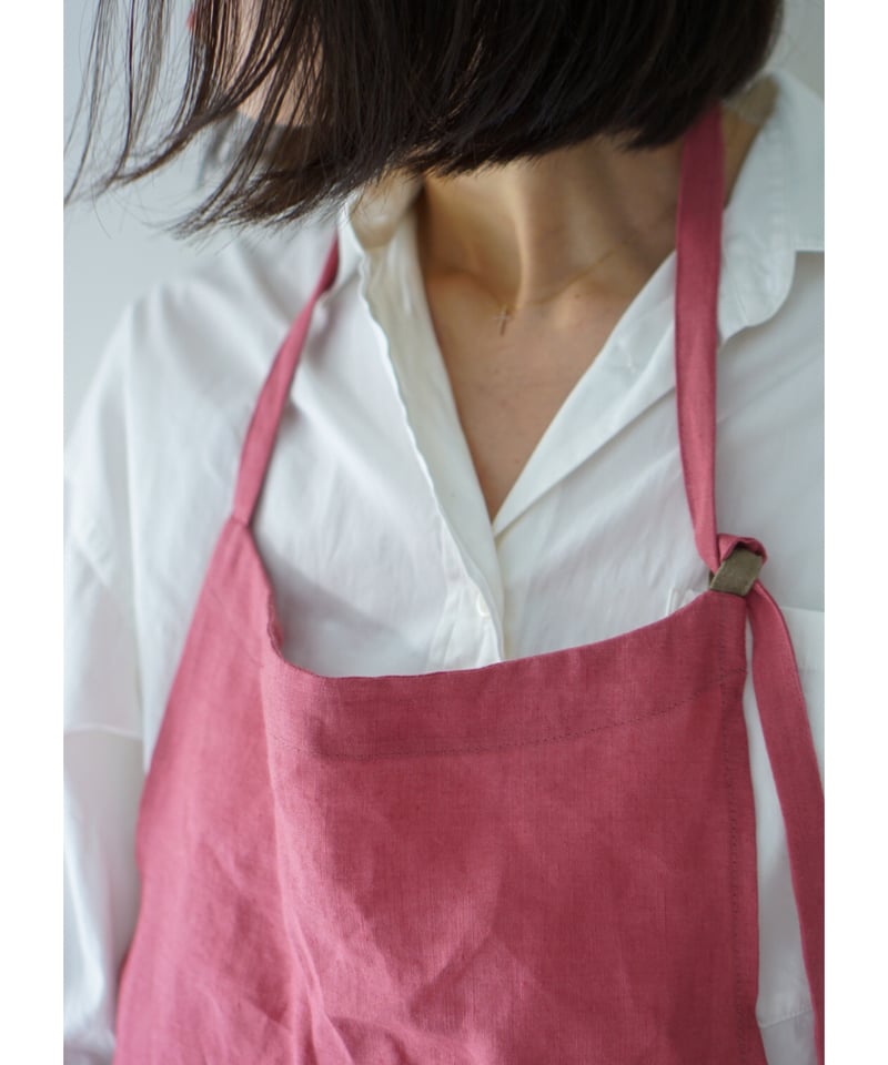 首掛けスリットエプロン ローズピンク | E'PICE