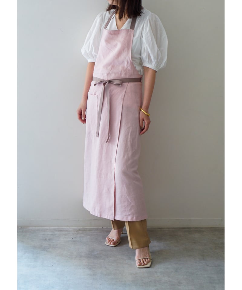 Merci エプロン ピンクベージュ Merci エプロン ピンクベージュ Merci エプロン ピンクベージュ