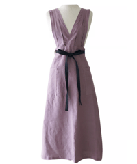 リボンクロスエプロン　ラベンダー