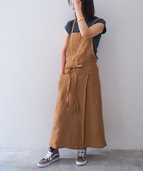 スリットエプロン　限定色キャメル