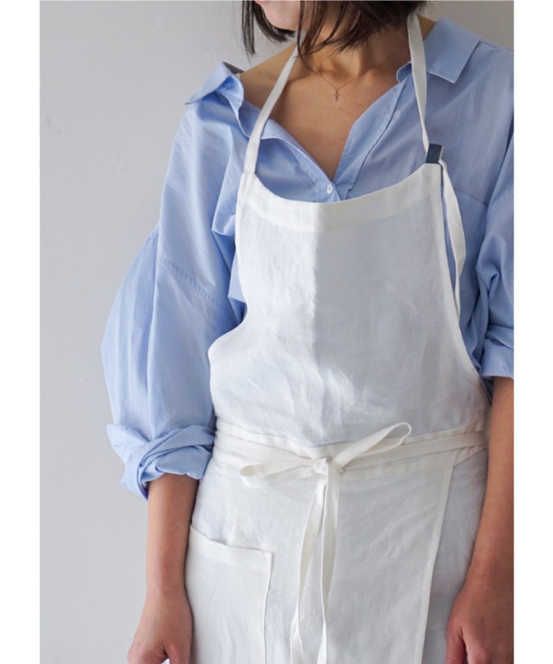 首掛けスリットエプロン ホワイト | E'PICE