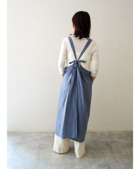 ナチュラルエプロン　限定ミストブルー