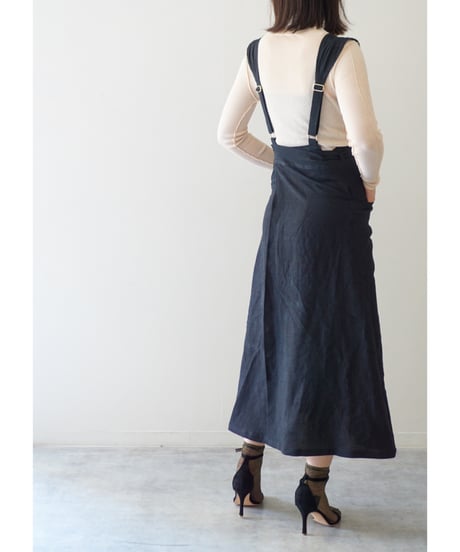 リボンクロスエプロン　ブラック