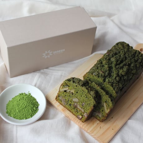 静岡抹茶と小豆とくるみのパウンドケーキ　1本（化粧箱入）