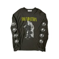 【受注販売】"FOUNDATION"  Long Sleeve T-Shirts Natural Black