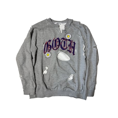 "GOTH" LIMITED EDITION -FLOWER- BORO SWEAT / GRAY