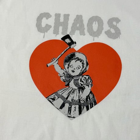 【受注販売】CHAOS Ringer T-Shirts White x Burgundy