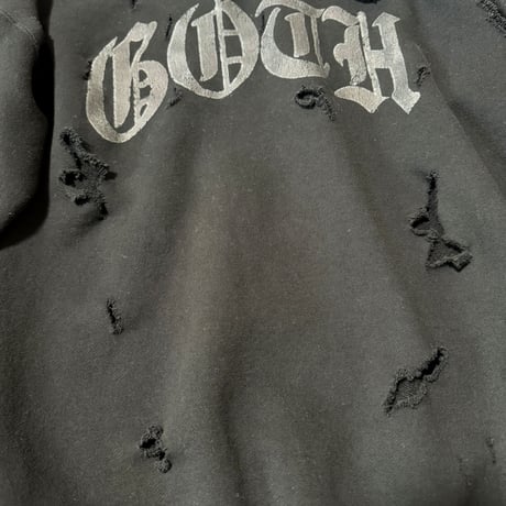 【受注販売】"GOTH" BORO SWEAT BLACK