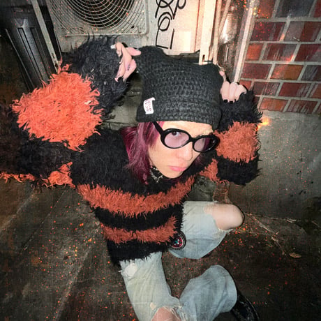 SCAB CLUB “CAT KNIT CAP “ BLACK