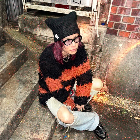 SCAB CLUB “CAT KNIT CAP “ BLACK