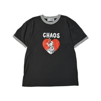 【受注販売】"CHAOS" Ringer T-Shirts Black