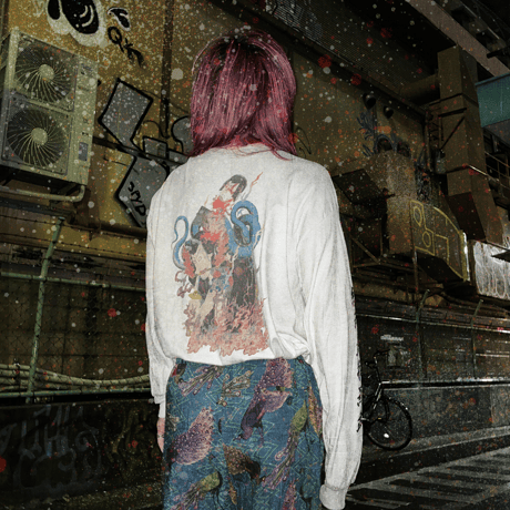 【受注販売】SCAB CLUB “JAPONICA COLLAGE Long Sleeve T-shirts" White