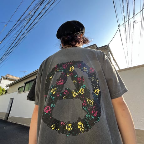 SCAB CLUB ”ANARCHY FLOWER T-Shirts" Charcoal