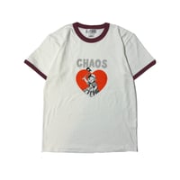 【受注販売】CHAOS Ringer T-Shirts White x Burgundy