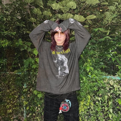 【受注販売】"FOUNDATION"  Long Sleeve T-Shirts Natural Black