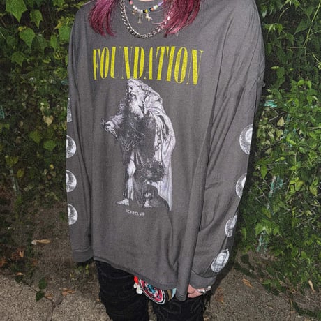 【受注販売】"FOUNDATION"  Long Sleeve T-Shirts Natural Black