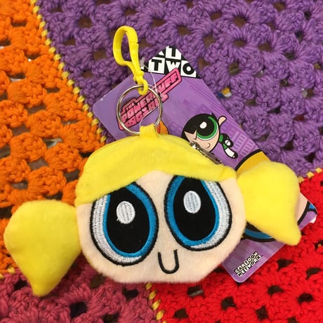 Power Puff Girls Coin Case Keychain Bubbles