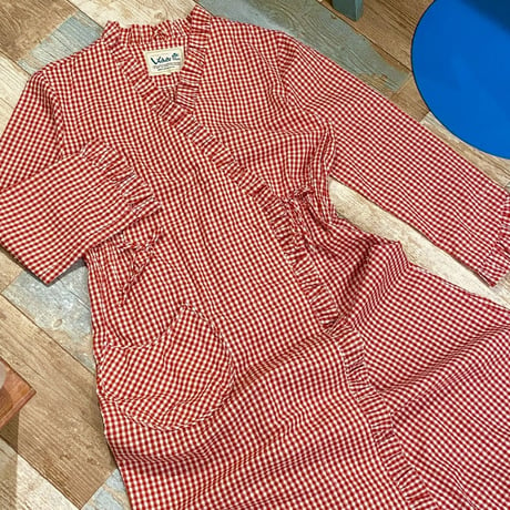 Gingham Check Dress Red