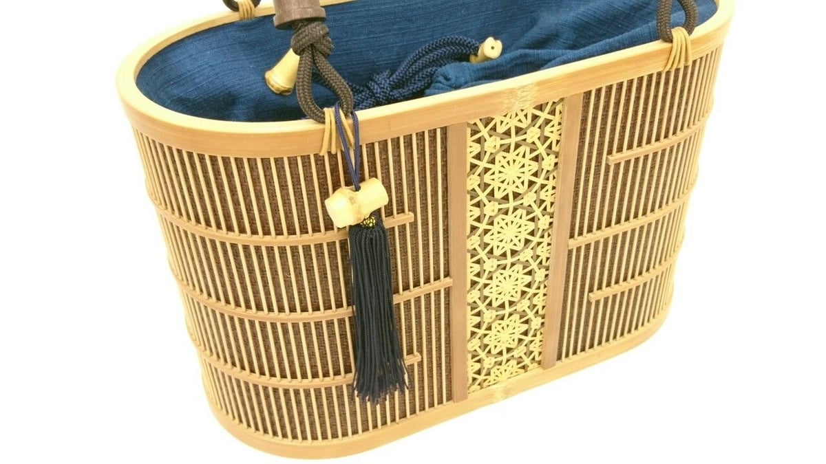 バッグ」駿河竹千筋細工 茶 | minori-frontier