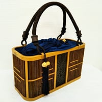 バッグ」駿河竹千筋細工 茶 | minori-frontier