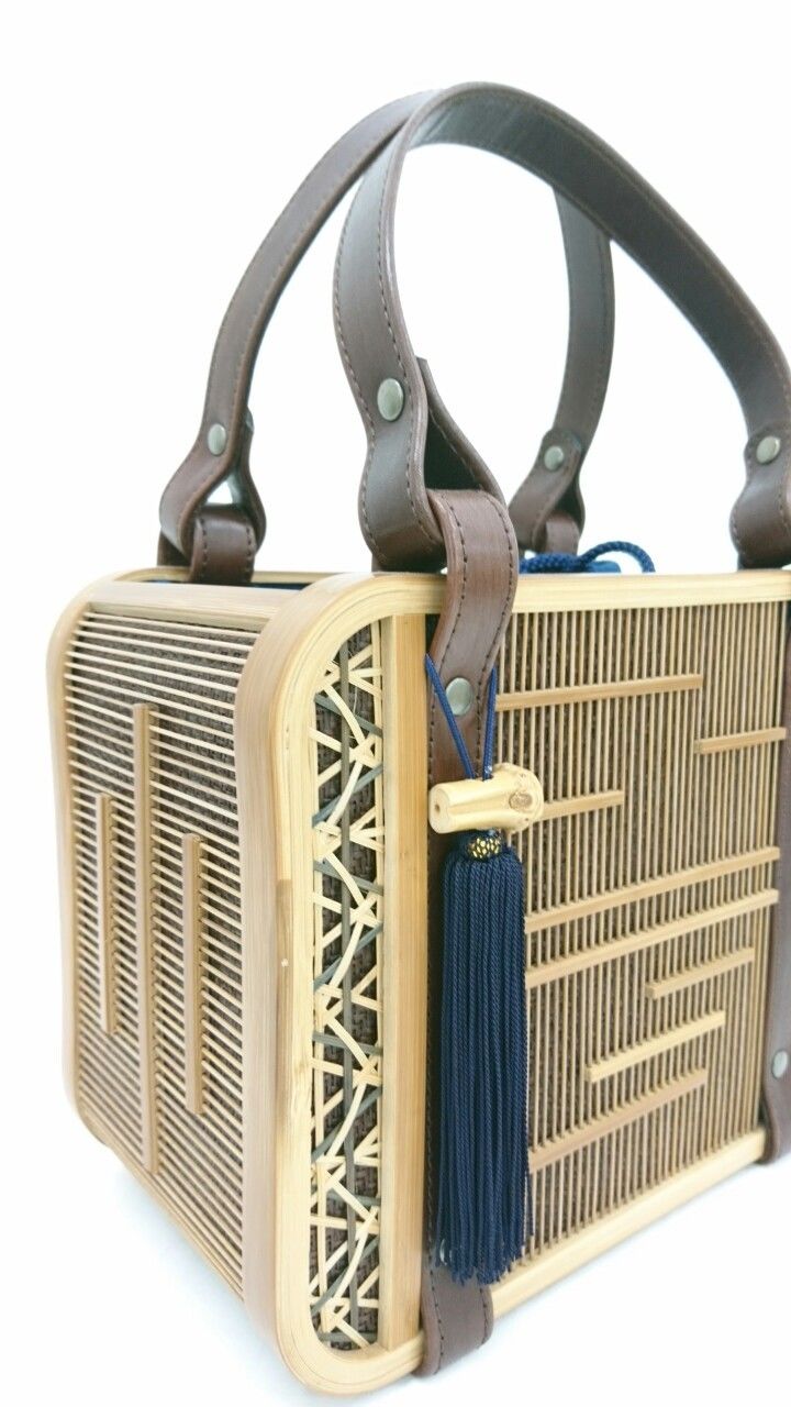 バッグ」駿河竹千筋細工 皮紐 | minori-frontier