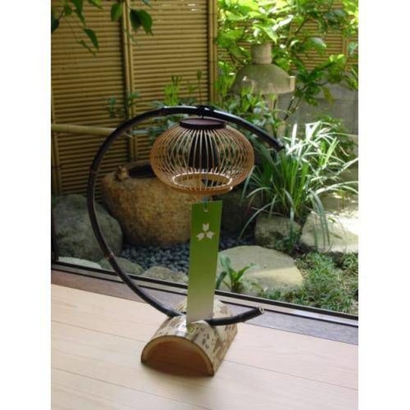 駿河竹千筋細工 置風鈴 黒竹 | minori-frontier