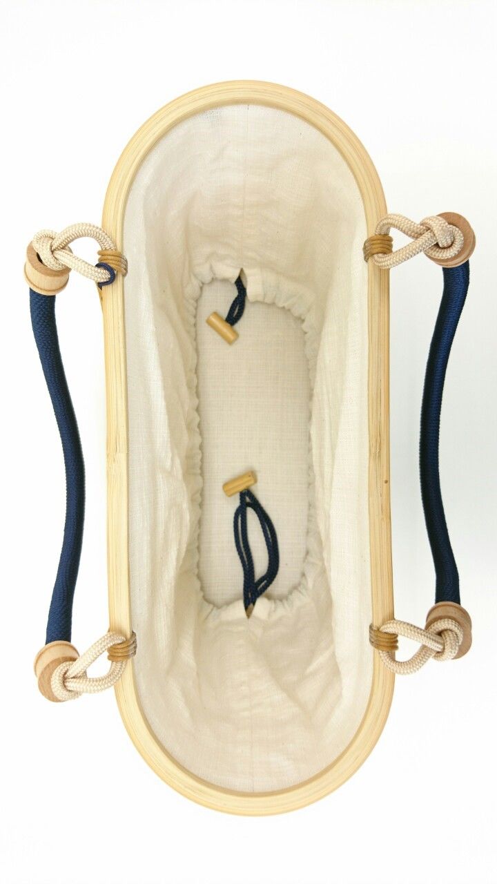 駿河竹千筋細工 バッグ 持ち手藍色