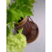 駿河竹千筋細工 淡路手付菓子器 二段角 | minori-frontier