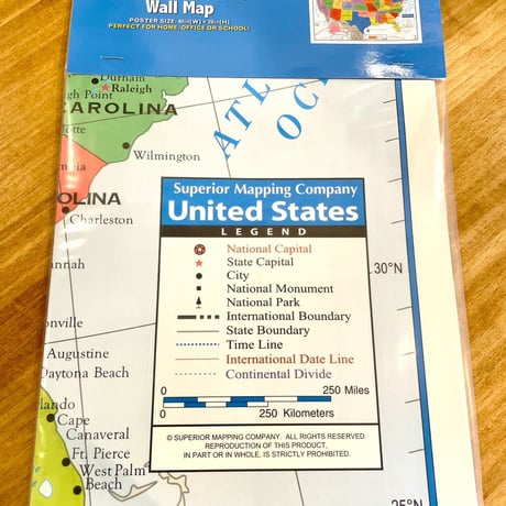 united states wall map