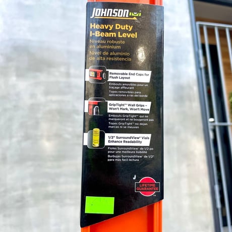 JOHNSON「48" HEAVY DUTY I-BEAM LEVEL」