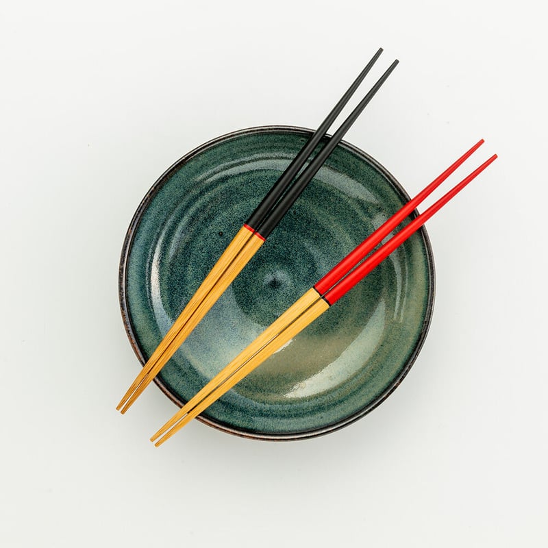 ★新品未使用Christofle 箸セット 赤黒 Christofle (クリストフル) Uni Chopsticks(ユニ ペア箸) ルージュ(赤