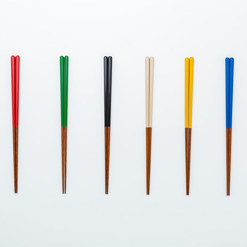 うるしカラー角箸23.5cm | 竹の、箸だけ。ヤマチク（熊本県南関町）